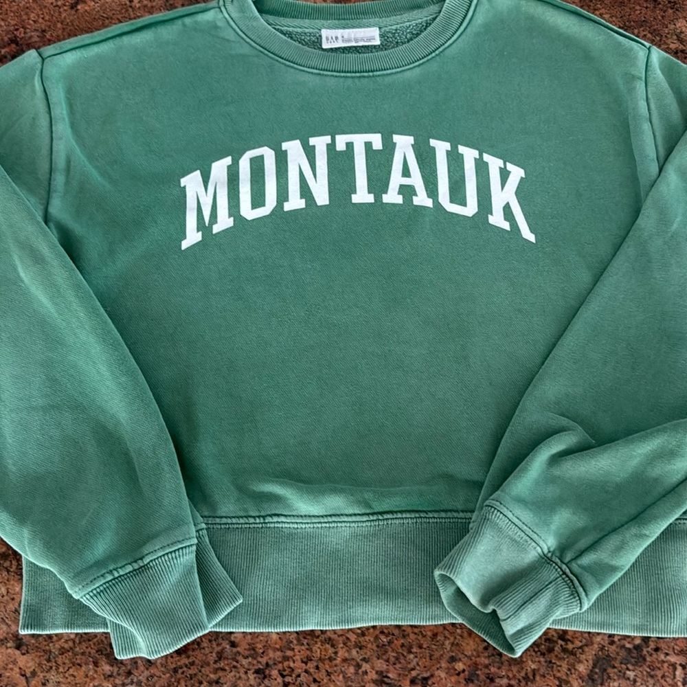Montauk sweatshirt from GAP! (Montauk is a place in New York)